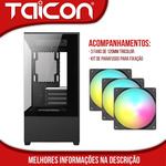 Gabinete Gamer 800 aqua 3 fan 